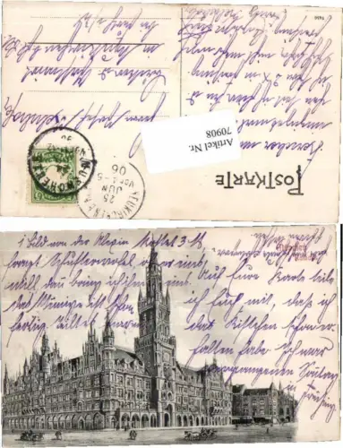 70908,München Rathaus Partie 1906