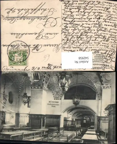 542958,München Hofbräuhaus Saal Innenansicht