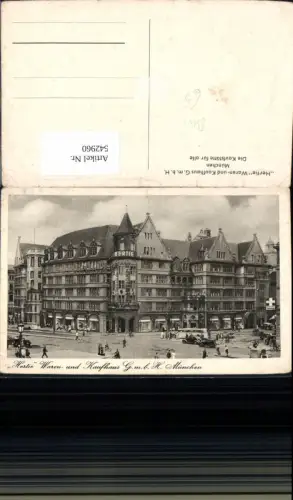 542960,München Hertie Waren- u. Kaufhaus Bus Automobil Reklame