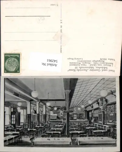 542961,München Hotel Gaststätte Bayerische Kronne Saal Innenansicht