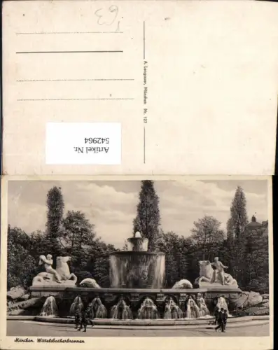 542964,München Wittelsbacher Brunnen Springbrunnen pub A. Lengauer 127