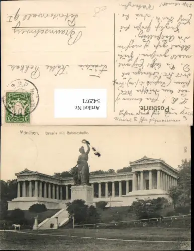 542971,München Bavaria m. Ruhmeshalle Statue