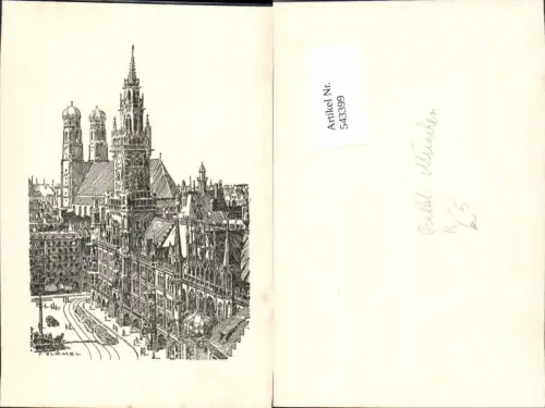 543399,Künstler F. Blümel München Bellet Klappbar