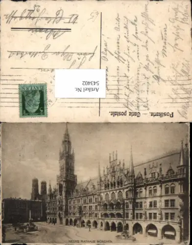 543402,Künstler AK München Rathaus