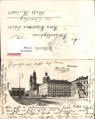 571264,München Theatinerkirche Feldherrnhalle