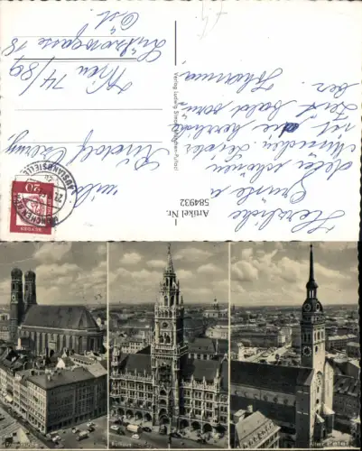 584932,München Rathaus Frauenkirche