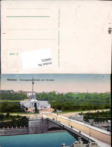584935,München Terrasse Prinzregenten Brücke pub Zieher Z 1398