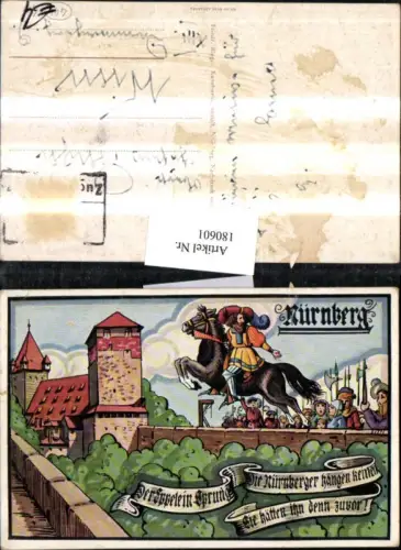 180601,Nürnberg Eppelein Sprung Burg Pferd Leute