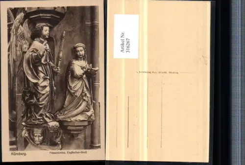 316267,Nürnberg Frauenkirche Englischer-Gruß Engel Statue