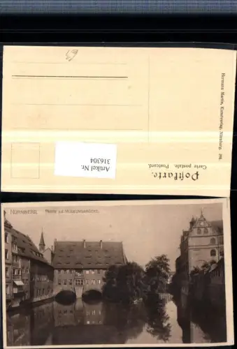 316304,Nürnberg Partie an d. Museumsbrücke Fluss