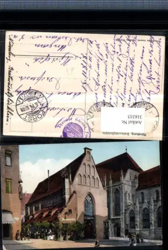 316315,Nürnberg Gasthaus Bratwurstglöcklein m. Kirche