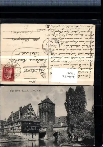 316317,Nürnberg Henkersteg m. Weinstadel Turm