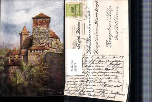 318874,Künstler AK Sullmann Nürnberg Fünfeckiger Turm