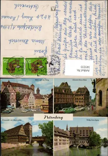 345233,Nürnberg Burg Albrecht-Dürer-Haus Heilig-Geist-Spital Henkerstieg Mehrbildkarte