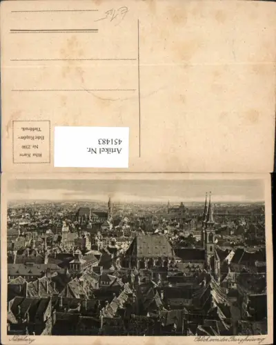 451483,Nürnberg Totale von d. Burgfreiung