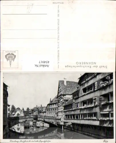 454917,Nürnberg Fleischbrücke Brücke Pegnitzhäuser Fluss