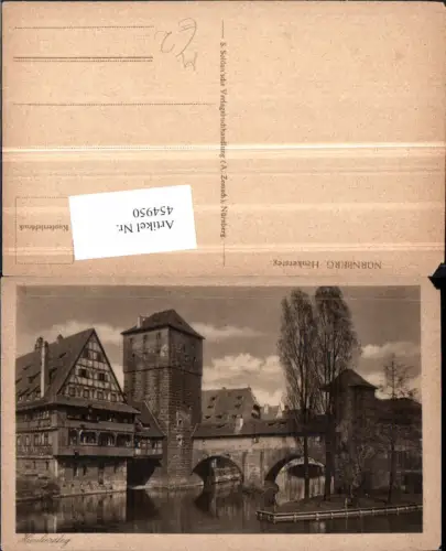 454950,Nürnberg Henkersteg Kanal Brücke Turm