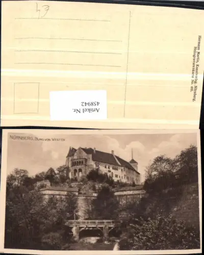 458942,Nürnberg Burg von Westen