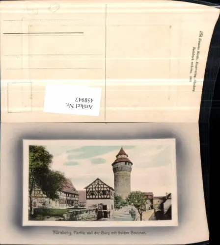 458947,Nürnberg Partie auf der Burg Turm Präge Passepartout