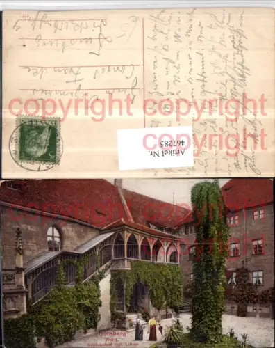 467285,Nürnberg Burg Schlosshof m. Linde
