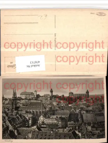 470713,Nürnberg Totale m. Burg