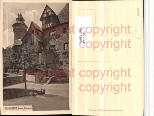 473518,Nürnberg Burg Eingang Turm