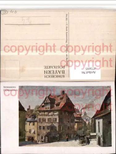 473695,Künstler AK Nürnberg Dürerhaus Gebäude