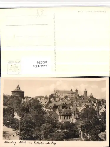 482724,Nürnberg Teilansicht m. Burg vom Hallertor