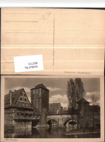 482753,Nürnberg Henkersteg Brücke Turm