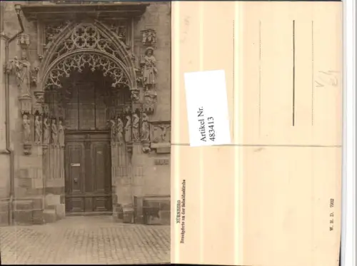 483413,Nürnberg Sebalduskirche Brautpforte Portal pub W.H.D. 7932