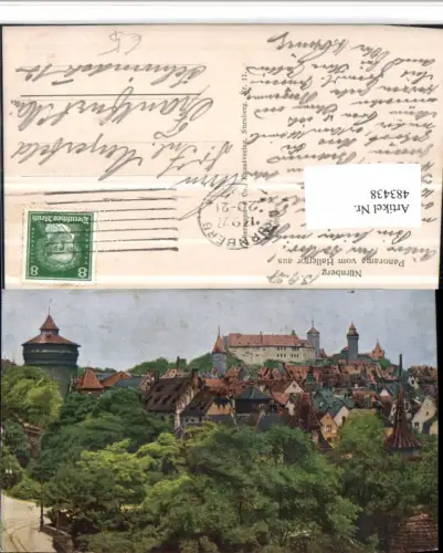 483438,Nürnberg Panorama vom Hallertor Teilansicht m. Burg