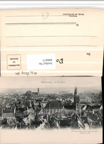490477,Nürnberg Totale von d. Burg