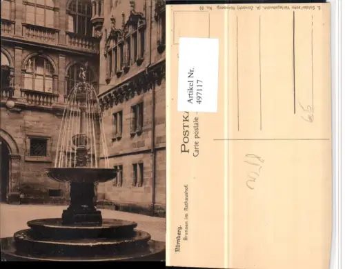 497117,Nürnberg Rathaushof Hof Brunnen