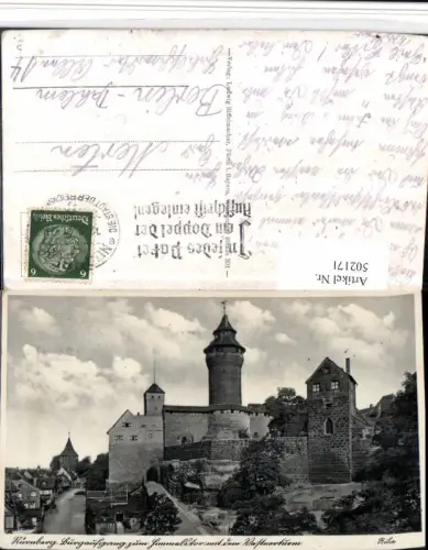 502171,Nürnberg Burgaufgang zum Himmelstor m. Vestnerturm