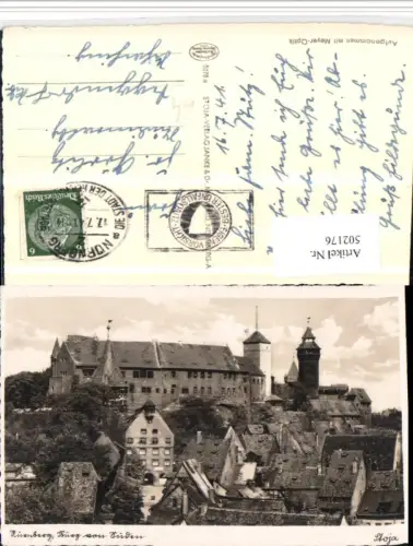 502176,Nürnberg Burg von Süden
