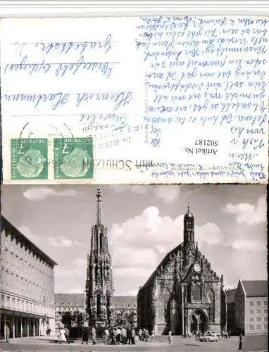 502187,Nürnberg Schöner Brunnen m. Frauenkirche Kirche
