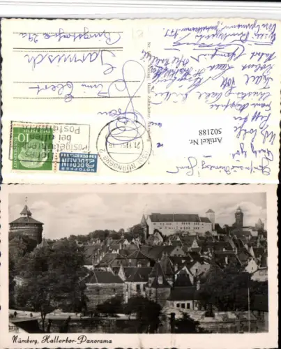 502188,Nürnberg Hallertor Panorama Teilansicht m. Burg