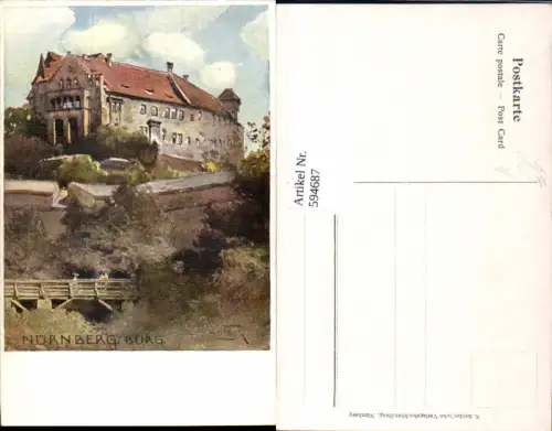 594687,Künstler AK W. Wiegk Nürnberg Burg