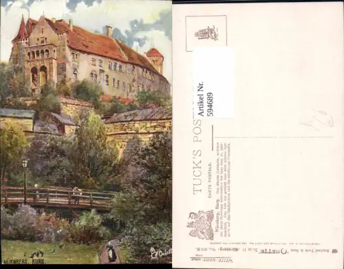 594689,Künstler AK Charles F. Flower Nürnberg Burg pub Tuck 612 B