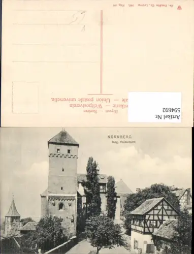 594692,Nürnberg Burg Heidenturm pub Dr. Trenkler Nbg. 109