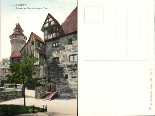 702367 Nürnberg Eingang zur Burg Vestner Turm pub Dr. Trenkler e Co. Nbg. 89