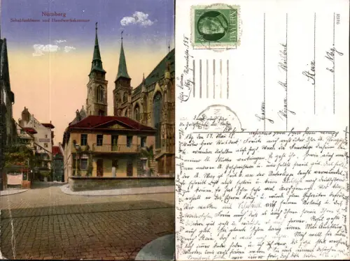 702369 Nürnberg Sebalduskirche Handwerkskammer gel Stein b. Nürnberg