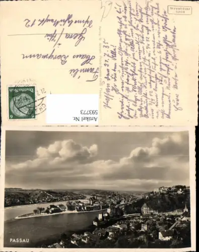 593773,Foto Ak Passau Ansicht