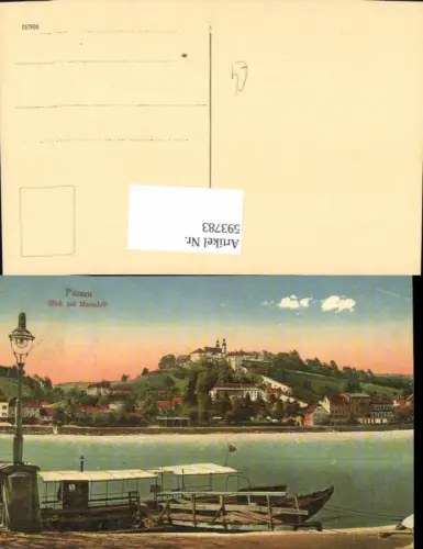 593783,Passau Blick auf Mariahilf Schiff Boot