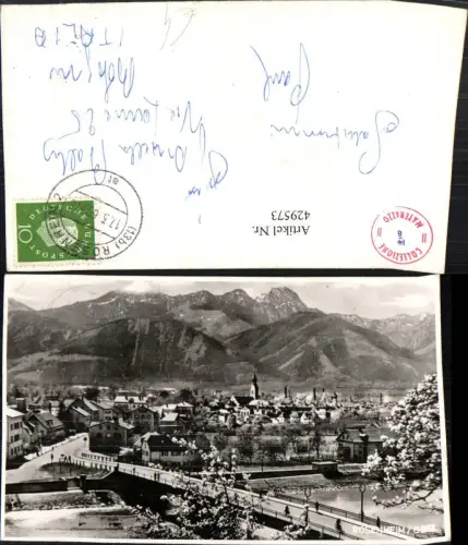 429573,Rosenheim Totale Brücke Bergkulisse