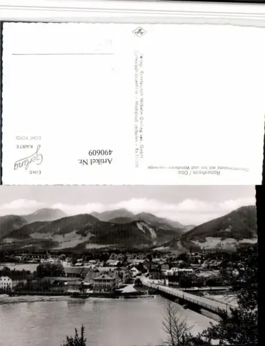 490609,Rosenheim Totale m. Inn Brücke u. Wendelstein Bergkulisse