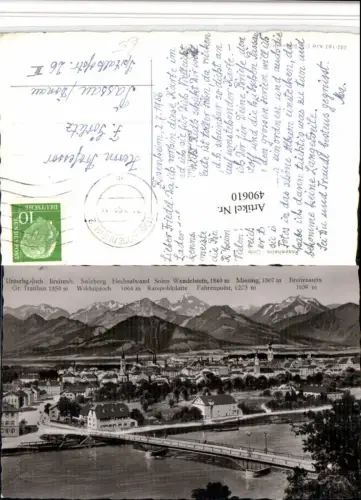 490610,Rosenheim Totale Brücke m. Wendelstein Bergkulisse