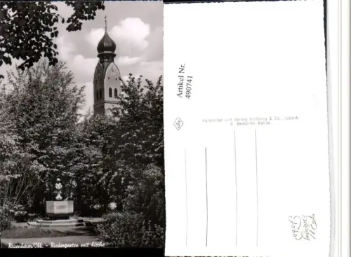 490741,Rosenheim Riedergarten m. Kirche Turm