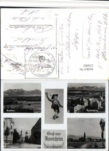 515002,Rosenheim Totale Schlossberg Feldpost Flak Ers. Abt. 2