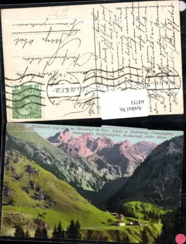 64751,Einödsbach b Oberstdorf mit Einödsberg 1912 pub Purger Co 8686